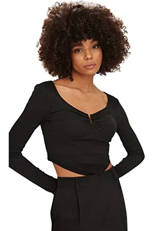 NA-KD Metalowy detal żebrowy top, , XL