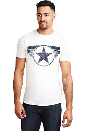 Marvel Męska koszulka z logo Captain America Cap, , XL