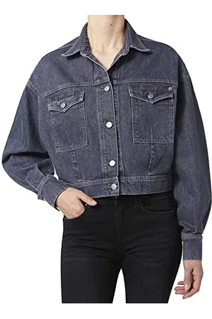 Pepe Jeans Damska kurtka dżinsowa Sue, Czarny (Archive Black Used 000), XL