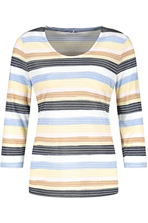 Gerry Weber Edition T-shirt damski, żółty/niebieski nadruk, 34 PL