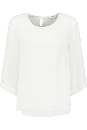 Gerry Weber Damska bluzka z rękawami 3/4 w stylu warstwowym, rękaw 3/4, bluzka z rękawami 3/4, jednokolorowa, , 36