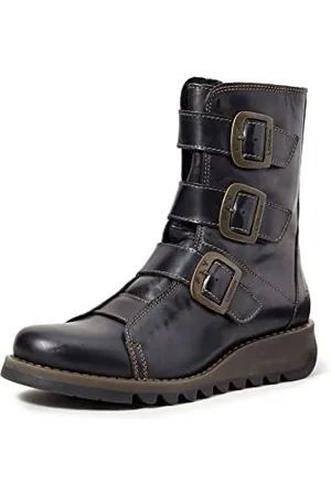 Fly London Damskie buty rowerowe Scop110fly Biker, czarne 000, 37 EU, , 37 EU