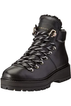 Tommy Hilfiger Damskie skórzane buty outdoorowe płaskie Fw0fw06725 niskie, , 41 EU