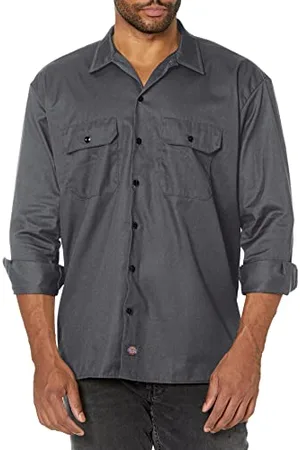 Dickies Męska bluza Streetwear Male Shirt Long Sleeve Work szara (Charcoal Grey), rozmiar L, , L