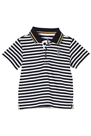 QS by s.Oliver Uniseks – dziecięcy t-shirt w paski z kołnierzem polo, , 68 cm