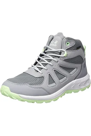 Jack Wolfskin Kobiety WOODLAND 2 TEXAPORE MID W trampki, dark Szary/light Zielony, 37.5 EU