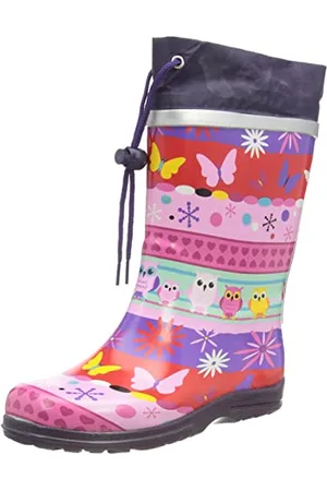 Beck Dziewczęce sowa kalosze, wielokolorowy Multicolor 50, 33 EU
