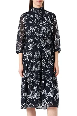 VERO MODA Damska sukienka midi z nadrukiem, , XS