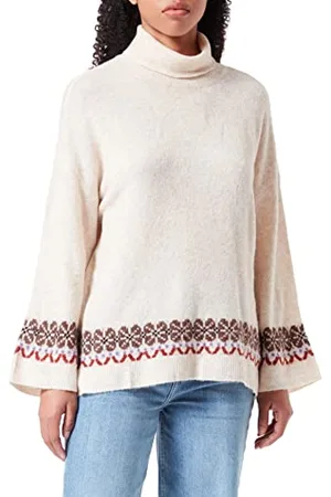 Cream Damski sweter z długim rękawem z okrągłym dekoltem i kotwicą sweter z dzianiny z długim rękawem, , XS