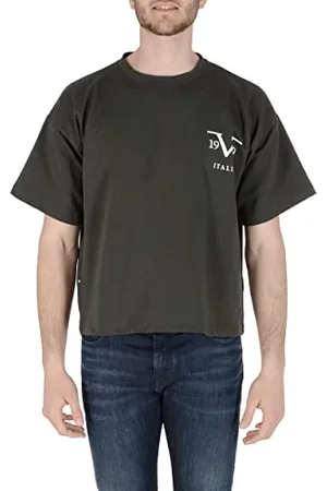 19V69 Italia Męski T-shirt Azir Dark Green, , 56 (12 szt.), , 3XL