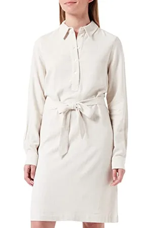 SELECTED SLFVIVA LS Short Dress B sukienka, beżowa, 42