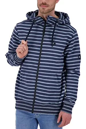 alife kickin Alife and Kickin TrasherAK B męska bluza dresowa, bluza rekreacyjna, bluza z zamkiem błyskawicznym, S-XXXL, granatowa melanż, XL
