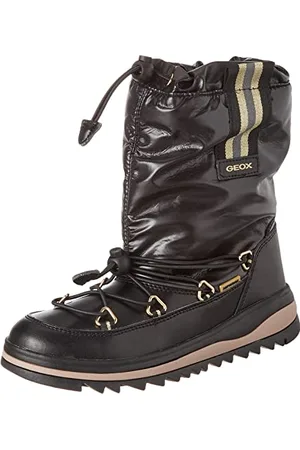 Geox Damskie buty J Adelhide Girl B Ab, czarny złoty, 38 EU