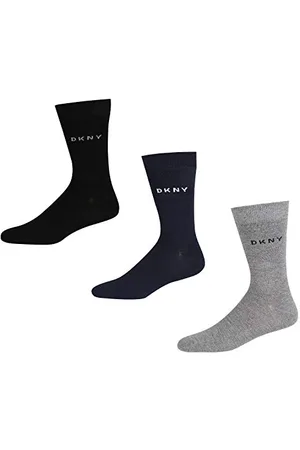 DKNY Męskie Dkniy bawełniana sukienka jednokolorowa Smart Designer skarpetki, wielokolorowe, rozmiar uniwersalny (3 sztuki), , rozmiar uniwersalny