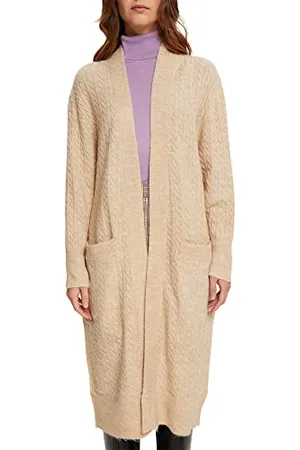 ESPRIT Damska kurtka z dzianiny 102EE1I311, 289/SAND 5, L