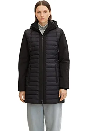 TOM TAILOR Damski Długa pikowana kurtka softshell 1031320, , S