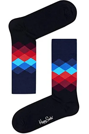 Happy Socks Faded Diamond, kolorowe i zabawne, Skarpety dla kobiet i mężczyzn, (36-40)