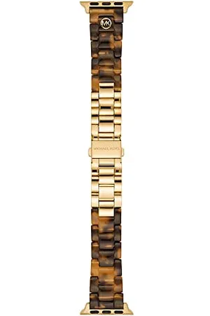 Michael Kors MKS8040 Damska Opaska do Apple Watch, 38, 40, 41 mm, Octan i Złoto