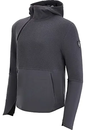 macron Męska bluza z kapturem Athleisure Fcc Nyon z zamkiem 1/4 Mgry Man, szara, S, , S