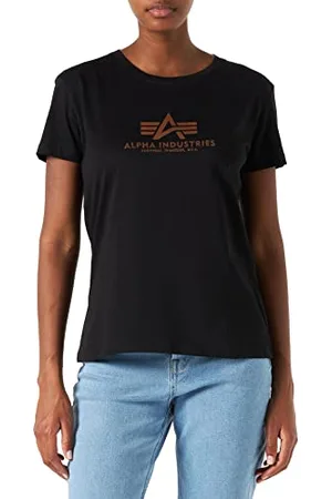Alpha Industries New Basic T Foil Print Koszulka Damski, Czarny ( - 365), S
