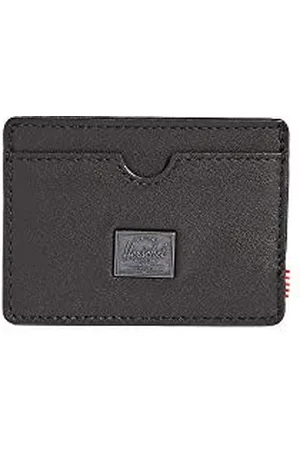 Herschel 10845-00001 CHARLIE LEATHER RFID Black Unisex – Dorosły Akcesoria Jeden rozmiar, , Taglia Unica, Portfolio