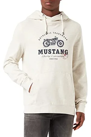 Mustang Mężczyźni Bennet H Print Bluza z Kapturem, , S