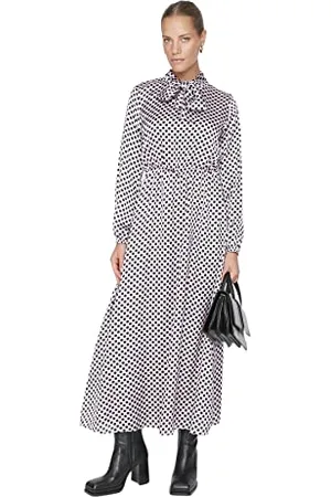 Trendyol Damska sukienka damska Maxi Jile Crew Neck Woven, , 38