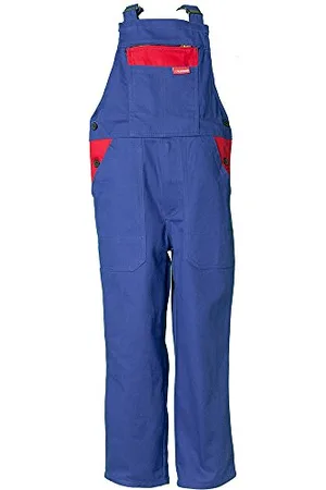 Planam Rozmiar 110/116 dziecięce ogrodniczki Junior BW chabrowe czerwone model 0164
