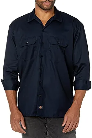 Dickies Męska koszula rekreacyjna Streetwear Male Shirt Long Sleeve Work, niebieska (Dark Navy DN), M, , M