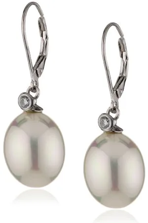 Zimtstern Kolczyki damskie 925 srebro szterlingowe rodowane cyrkonia / perła ES00419