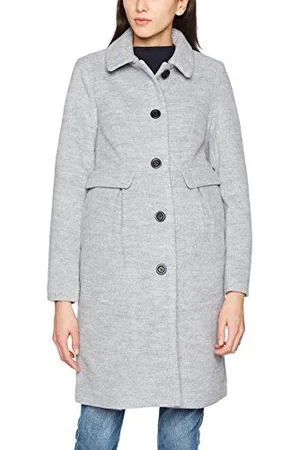 Numph Damski płaszcz Wolfberry Coat, szary (Grey Melange), 42, , 42