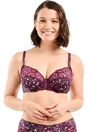 Sans Complexe Biustonosz bez Complexe Amelie Print, Czerwony/Fioletowy Kwiatowy Nadruk, 90E Kobiety, , 75E