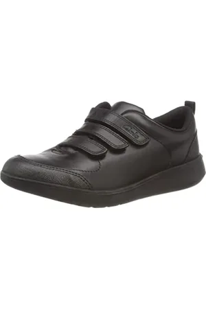 Clarks Scape Sky K Sneaker chłopięce, czarny - Schwarz Black Leather Black Leather - 28 EU Weit