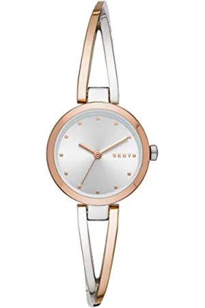 DKNY Zegarek damski Crosswalk, trzy wskazówki, stal nierdzewna, koperty 26 mm, Różowe złoto