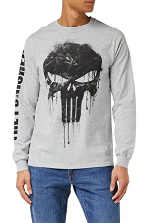 Marvel Męska koszulka z długim rękawem Avengers Punisher Skull, , L