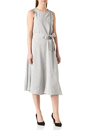 Armani Exchange Damska sukienka z logo jaquard, pas w talii