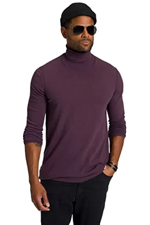 STHUGE Męski sweter z golfem, oberżyna, XL, , XL