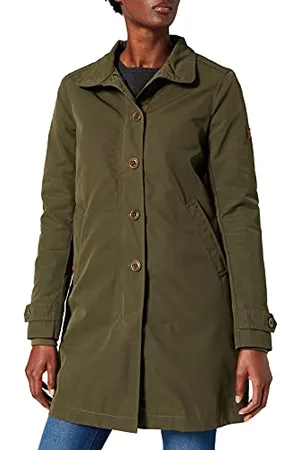 Camel Active Womenswear 3109716F15 Płaszcz Damski, Oliwkowy, 34