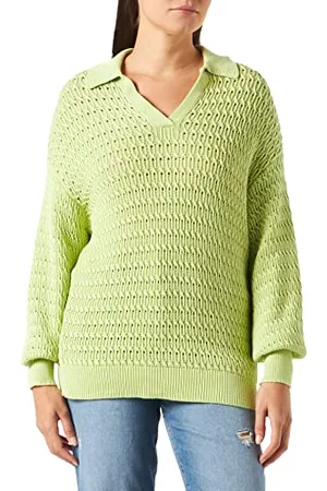 NA-KD Damski sweter z dzianiny z dekoltem w serek oversize, , XXS