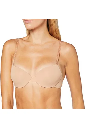 Emporio Armani Damska koszulka z niewidocznym biustonoszem z mikrofibry Basic Bonding, Nude Różowy, 85B