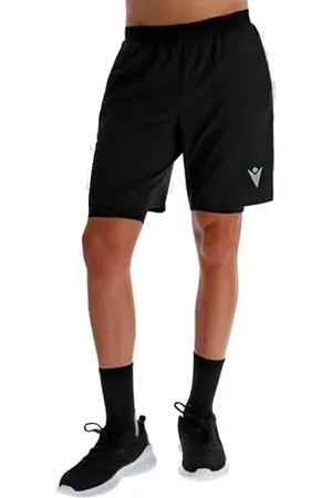 macron Męskie Padel Cb Matias Short Double Man Blk Running Black, XXL, , XXL