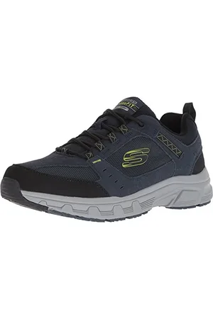 Skechers Męskie buty trekkingowe, Granatowy Limonkowy Nvlm, 39.5 EU