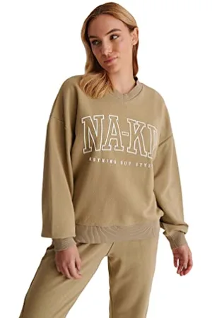 NA-KD Drukowany sweter damski z dekoltem, , XS