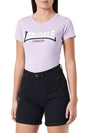 Lonsdale London Damski T-Shirt ACHNAVAST Lilac/Black/White, L
