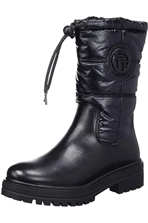 TOM TAILOR Damskie buty 4294805 półdługie, czarne, rozmiar 38 UE