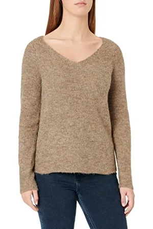 Pieces® Damski sweter z dzianiny z dekoltem w serek, , L