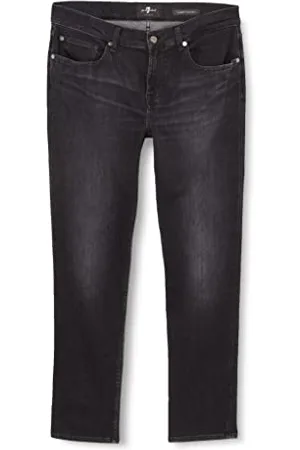 7 for all Mankind Męskie jeansy Slimmy Tapered Stretch Tek Jeans, czarne, regularne