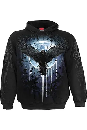 Spiral Crow Moon - bluza z kapturem czarna, , M