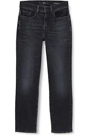 7 for all Mankind Damskie dżinsy o luźnym kroju slim llusion, czarne, regularne