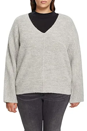 ESPRIT Damski sweter 092EE1I339, 044/LIGHT szary 5, 44